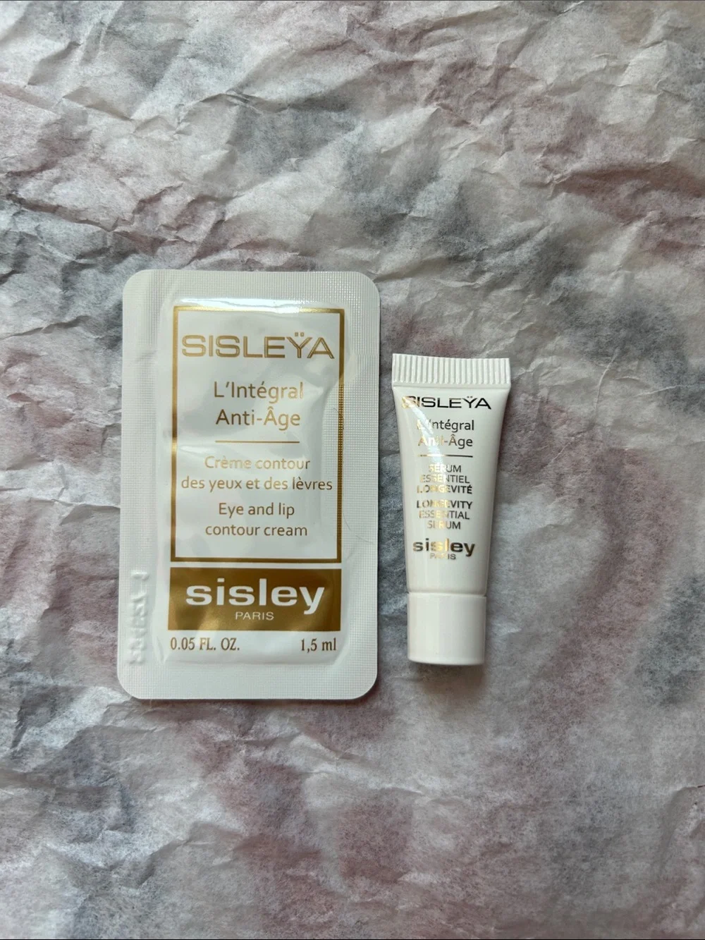 Sisley Paris skincare samples.